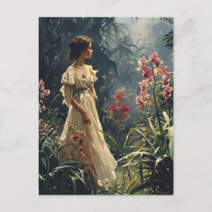 Carte Postale Jungle Elégance : Portrait Vintage d'orchidée