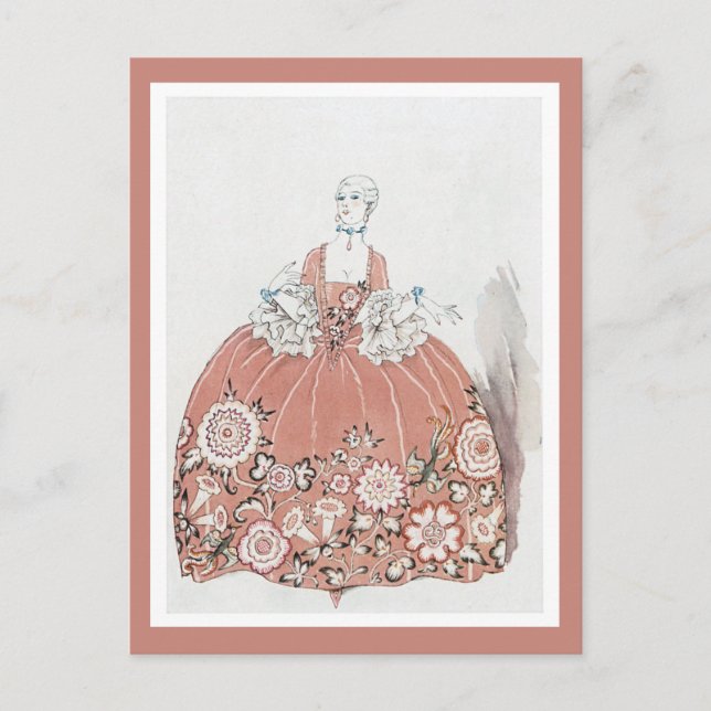 Carte Postale Jupe en rose Dusty (Devant)