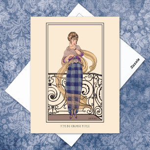Carte Postale Jupe plaid Gerda Wegener Illustration de mode