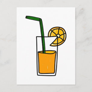 Carte Postale jus d'orange