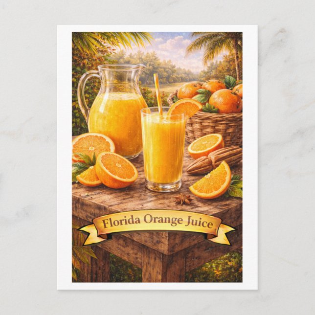 Carte Postale Jus d'orange de Floride (Série de nourriture améri (Devant)