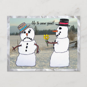 Carte Postale Jusqu'À La Neige Bon