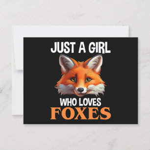 Carte Postale Just A Girl Who Loves Foxes