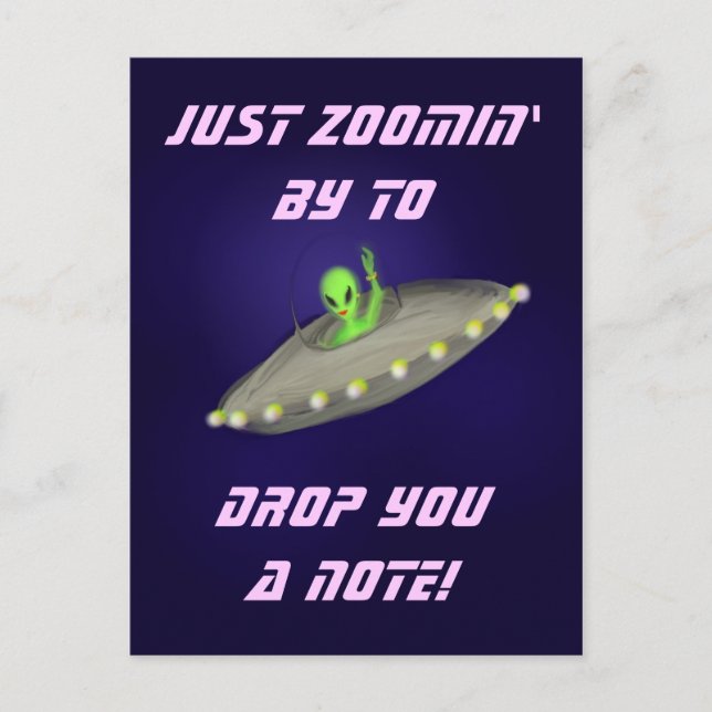 Carte Postale Juste en passant pour vous déposer un mot v2 -cart (Devant)