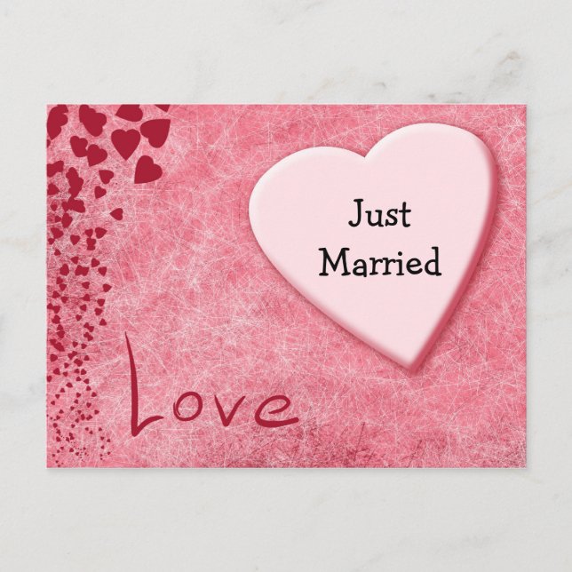 Carte postale Juste Marié Mariage Faire-part Love (Devant)