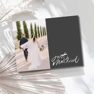 Carte Postale Juste marié Mariage photo Merci