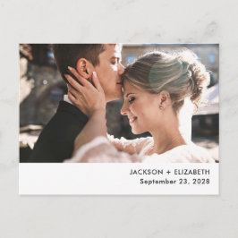 Carte Postale Juste marié moderne faire-part photo d'elopement