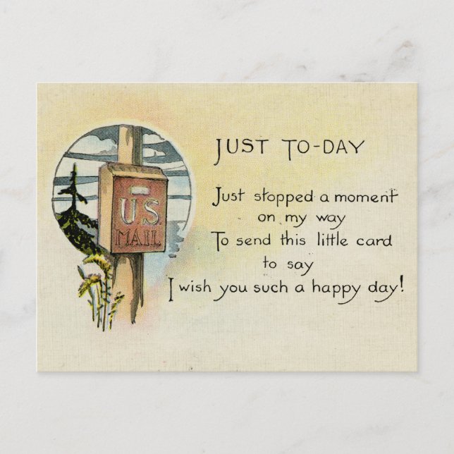 Carte Postale Juste parce que Postcard (1921) (Devant)