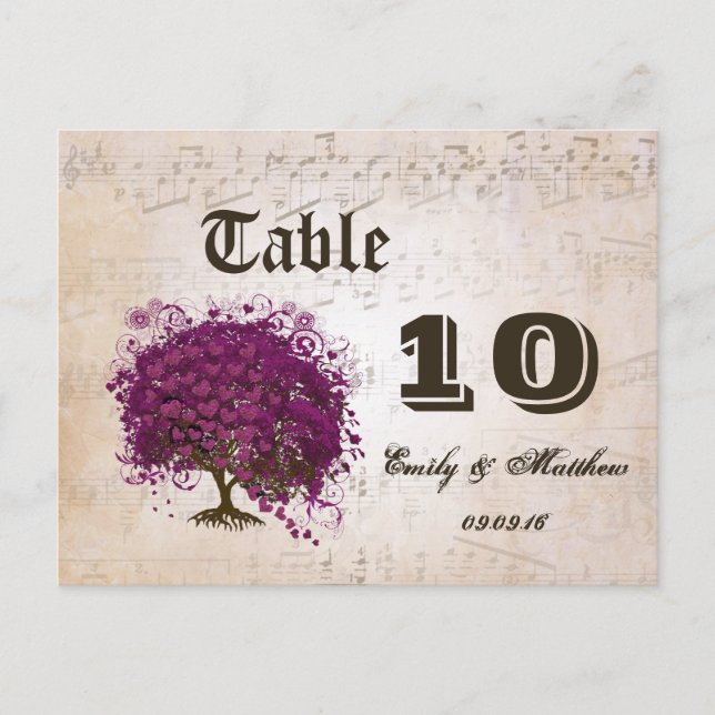 Carte Postale Juste Peachy Sangria Heart Leaf Arbre (Devant)