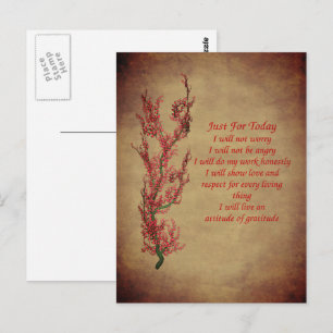 Carte Postale Juste Pour Aujourd'Hui Reiki Principes Inspiration