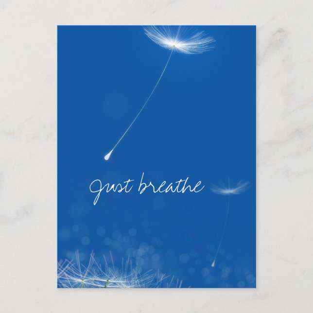 Carte Postale Juste respirer - Dandelions flottant (Devant)