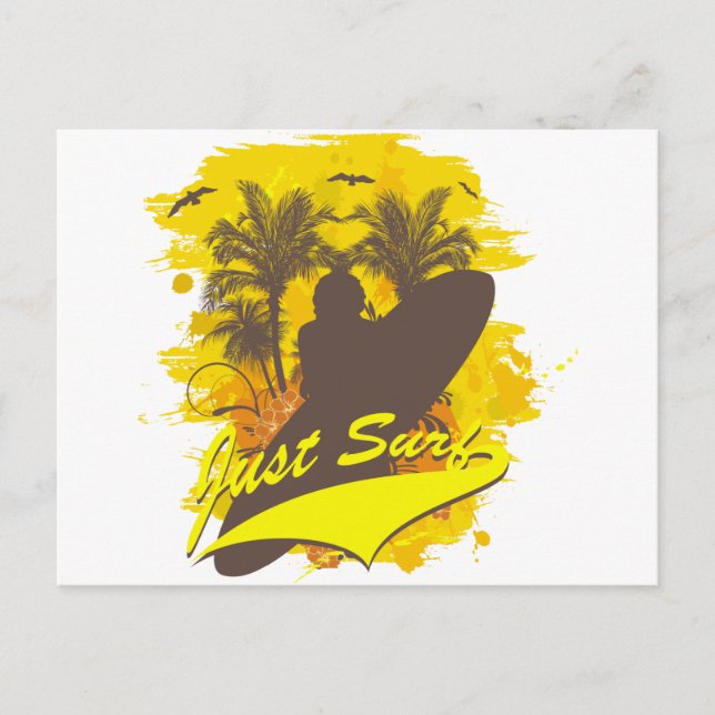 Carte Postale Juste Surf (Devant)
