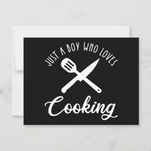 Carte Postale Juste un garçon qui aime la Cuisine