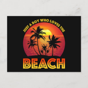 Carte Postale Juste Un Garçon Qui Aime La Plage