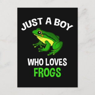 Carte Postale Juste un garçon qui aime les grenouilles