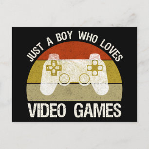Carte Postale Juste Un Garçon Qui Aime Les Jeux Vidéo