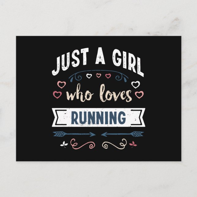 Carte Postale Juste une fille qui aime courir des cadeaux amusan (Devant)