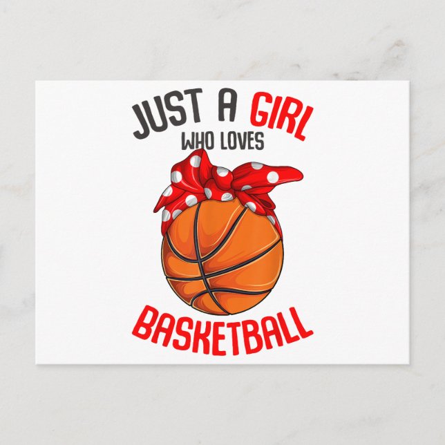 Carte Postale Juste une fille qui aime la fille de basket-ball (Devant)
