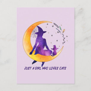 Carte Postale Juste Une Fille Qui Aime Le Chat