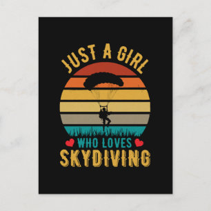 Carte Postale juste une fille qui aime le parachutisme