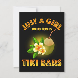 Carte Postale Juste Une Fille Qui Aime Les Bars Tiki