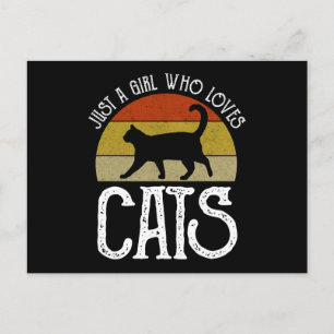 Carte Postale Juste Une Fille Qui Aime Les Chats