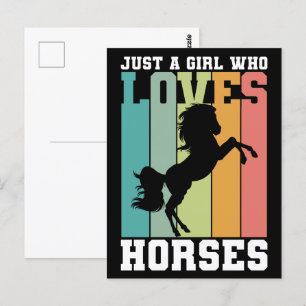 Carte Postale Juste une fille qui aime les chevaux Horse Girl