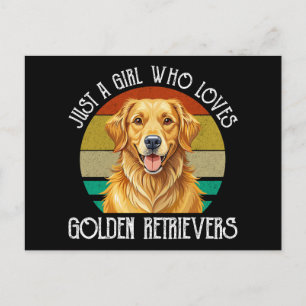 Carte Postale Juste Une Fille Qui Aime Les Golden Retrievers