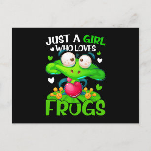 Carte Postale Juste Une Fille Qui Aime Les Grenouilles Enfants F