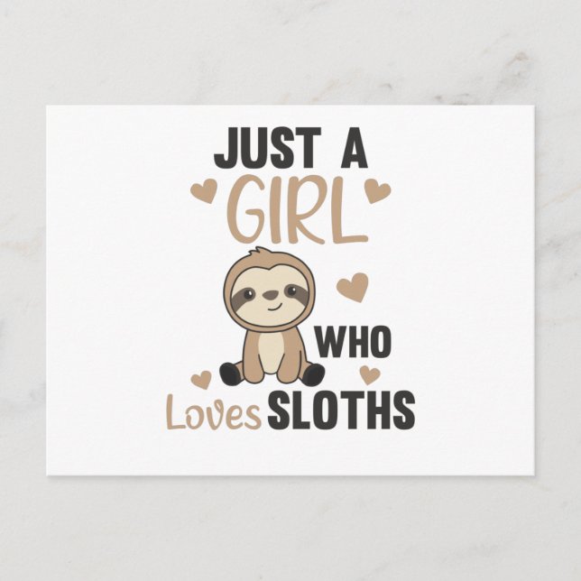 Carte Postale Juste une fille qui aime les mignons animaux de Sl (Devant)