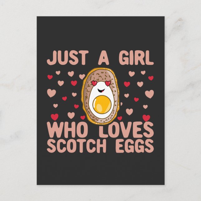 Carte Postale Juste Une Fille Qui Aime Les Oeufs Écossais (Devant)