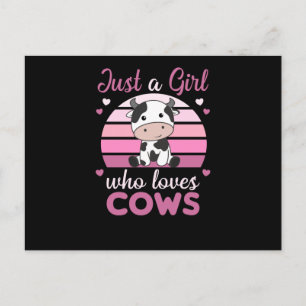 Carte Postale Juste Une Fille Qui Aime Les Vaches Jolie Vache Po