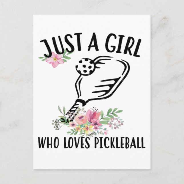 Carte Postale Juste une fille qui aime Pickleball (Devant)