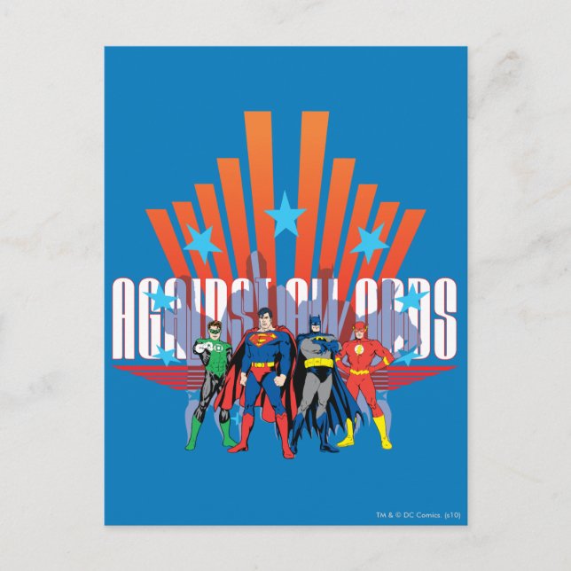 Carte Postale Justice League "contre toute attente" (Devant)