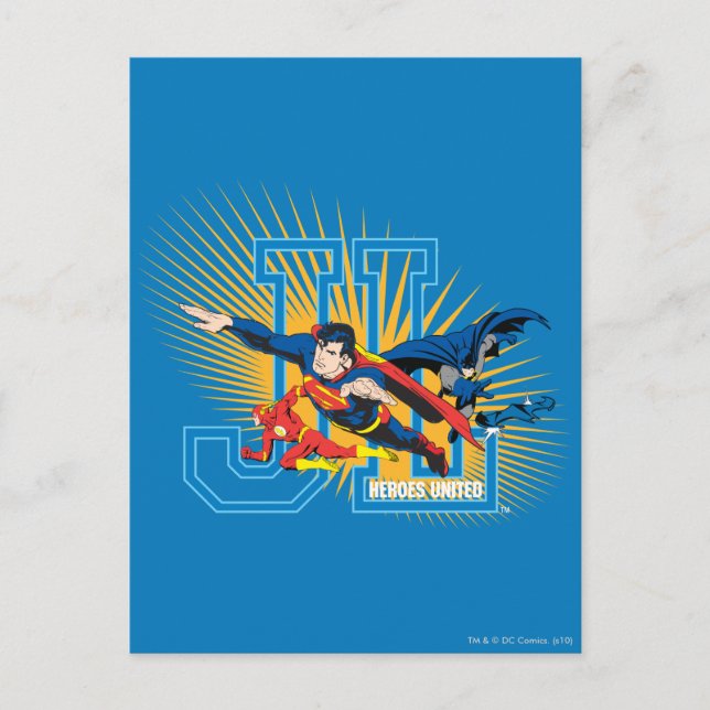 Carte Postale Justice League Heroes Unis (Devant)