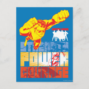 Carte Postale Justice League Strength. Le pouvoir. Courage. Cara