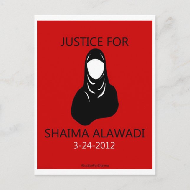 Carte Postale Justice pour Shaima Alawadi (Devant)