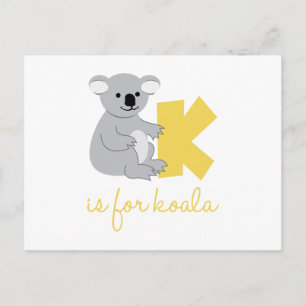 Carte Postale K est pour Koala