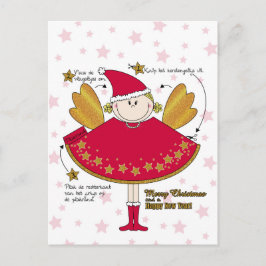 Carte Postale Kaart kerstengeltje knutselen do-it-yourself