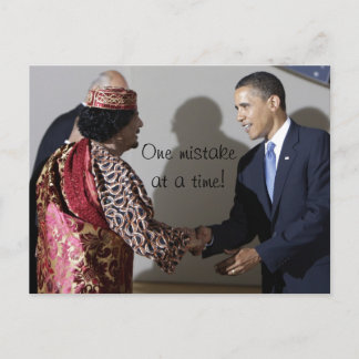 Carte Postale Kadhafi Kadhafi Obama : une erreur à l'époque