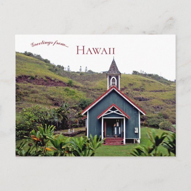 Carte Postale Kahakuloa Hawaii Congrégation Church Hawaii (Devant)