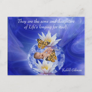 Carte Postale Kahlil Gibran sur les enfants