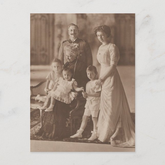 Carte Postale KAISER Wilhelm II & fille & petits-enfants #041D (Devant)