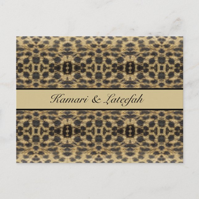 Carte Postale KaleidoCheetah, personnalisé (Devant)