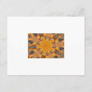 Carte Postale Kaleidoscope Citrouille orange