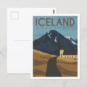 Carte Postale Kalfafell Islande Illustration du célèbre lieu de 
