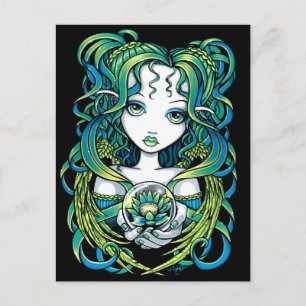Carte postale "Kallan" Green Lotus Water Angel