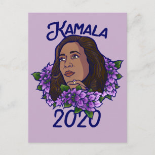 Carte Postale Kamala 2020 Floral Violet Art