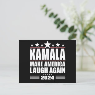 Carte Postale Kamala Faire rire l'Amérique encore Drapeau améric