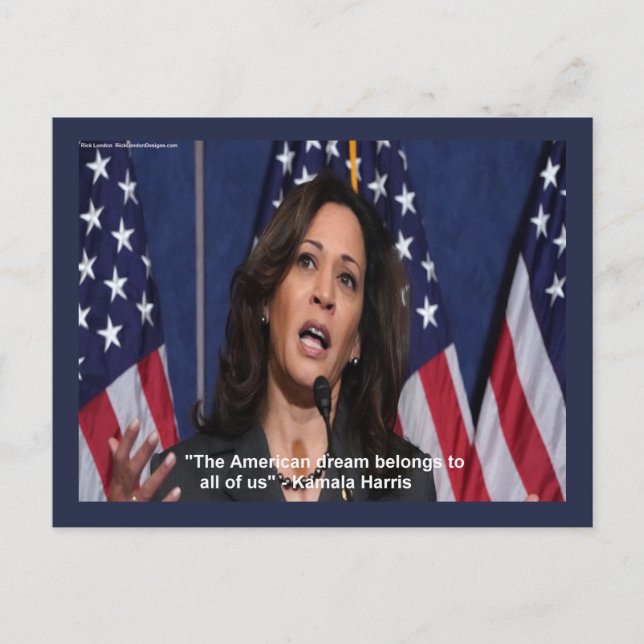 Carte postale Kamala Harris & American Dream (Devant)